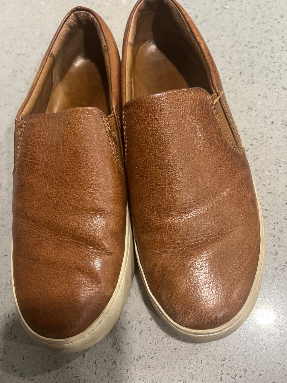 FRYE AND CO. IVY Brown Leather Slip-On Loafers